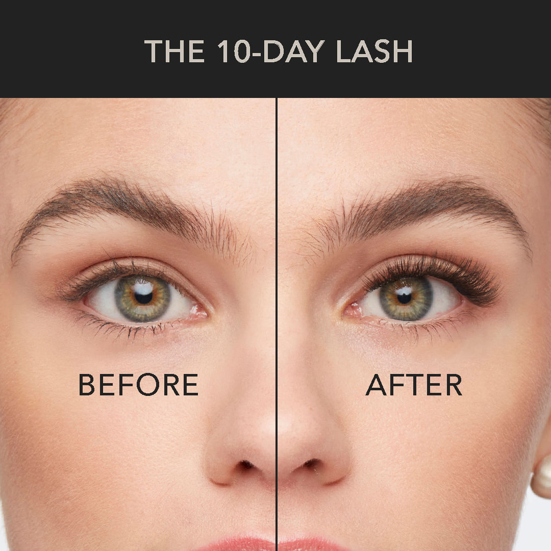 Classic cat eye lash extensions shown in a before and after view, enhancing outer corners for a lifted, elongated effect