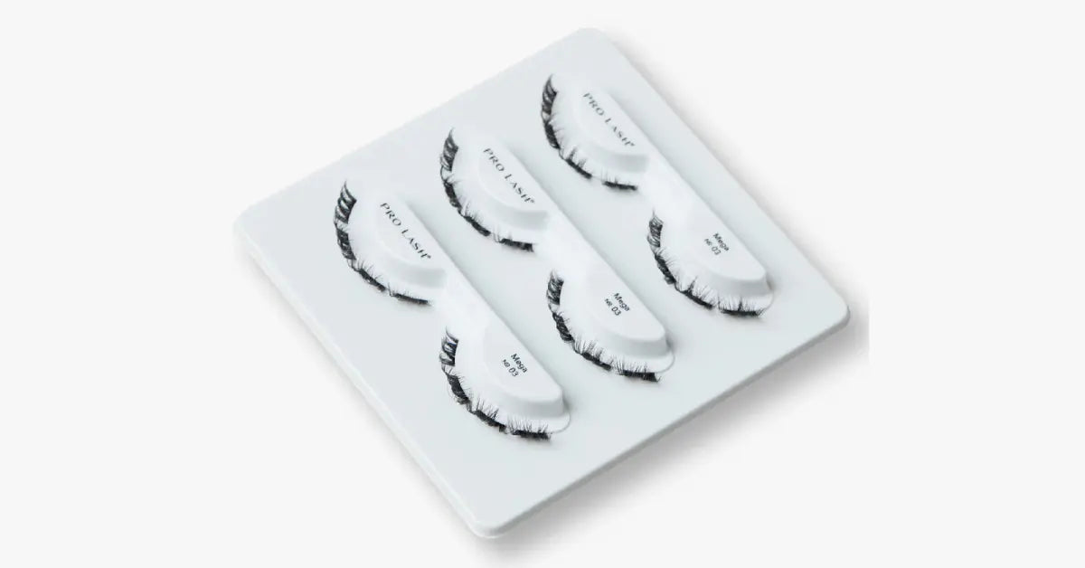 At-home lash lift tray featuring Pro Lash labeled segments in a clean white case.