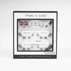 Mega volume cat eyelash extensions in a Pro Lash SoftWear pack with three sets of volume textured Cat Eye No. 09.