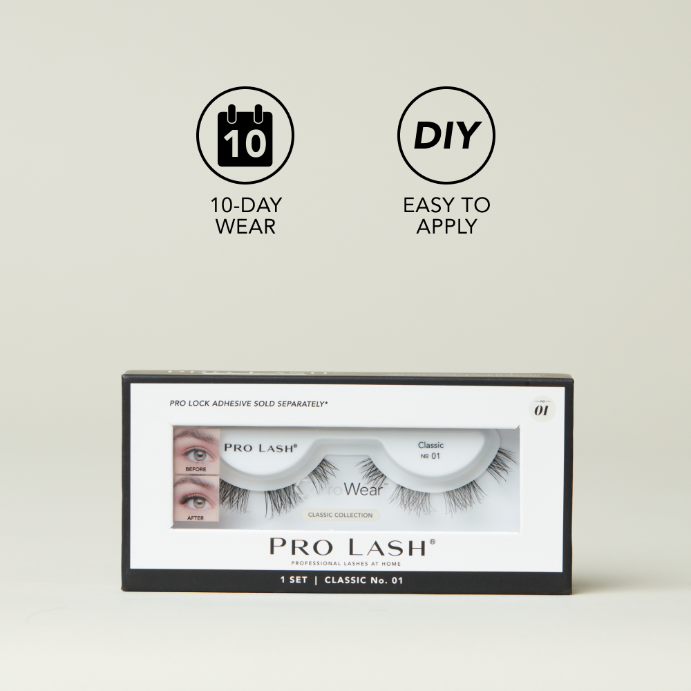 Pro Lash Single Lash Set box, Classic No. 01 in cocoa