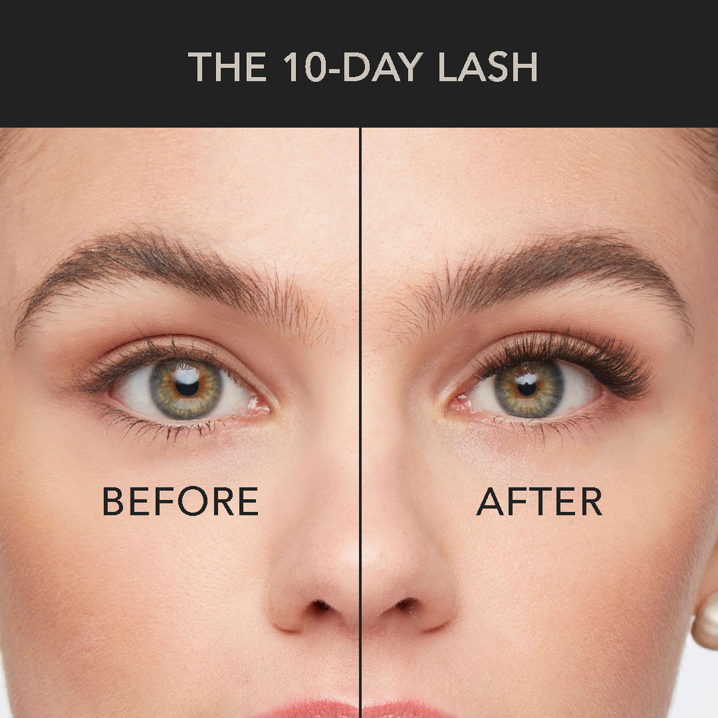Classic cat eye lash extensions shown in a before and after view, enhancing outer corners for a lifted, elongated effect