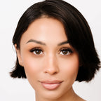 Volume wispy lashes enhance model’s eyes with full, fluttery texture and a soft, glamorous finish.