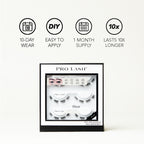 Classic lash extensions cat eye set by Pro Lash featuring multiple pairs designed for 10-day wear and easy at-home application